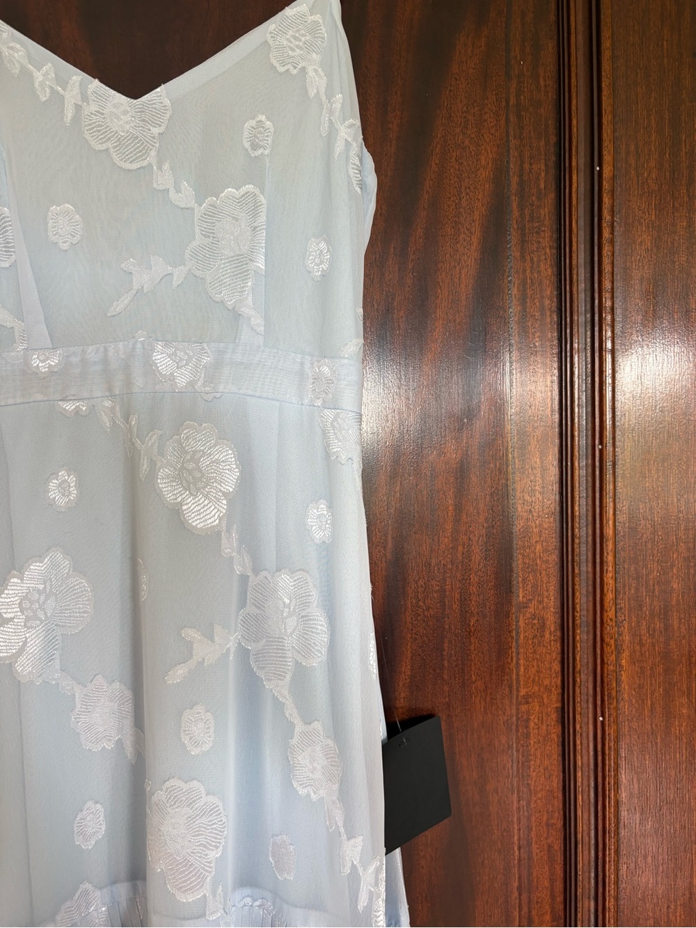 Lulu's Soft Blue Floral Tiered Maxi Dress - Picture 3 of 6